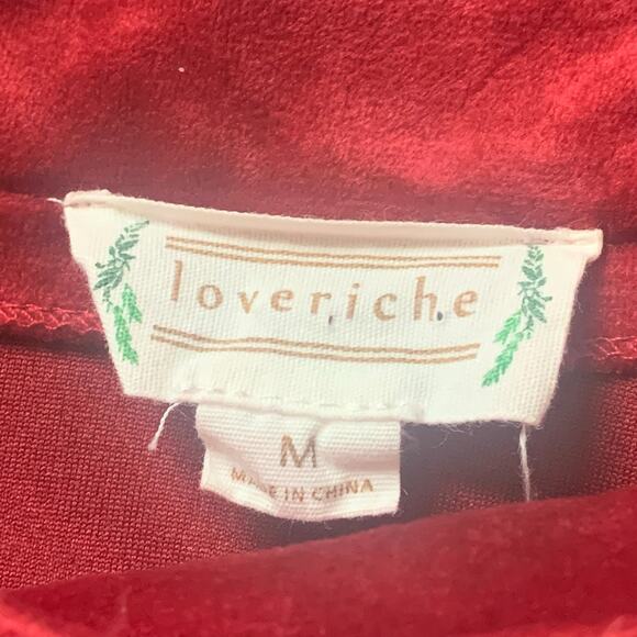 LoveRiche Burgundy Faux Wrap Velvet Mini Skirt Size Medium - Picture 5 of 8